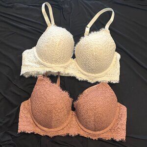 Aerie Underwire Push-up Bra w/ Removable Pads - Set of 2- 38C NWOT